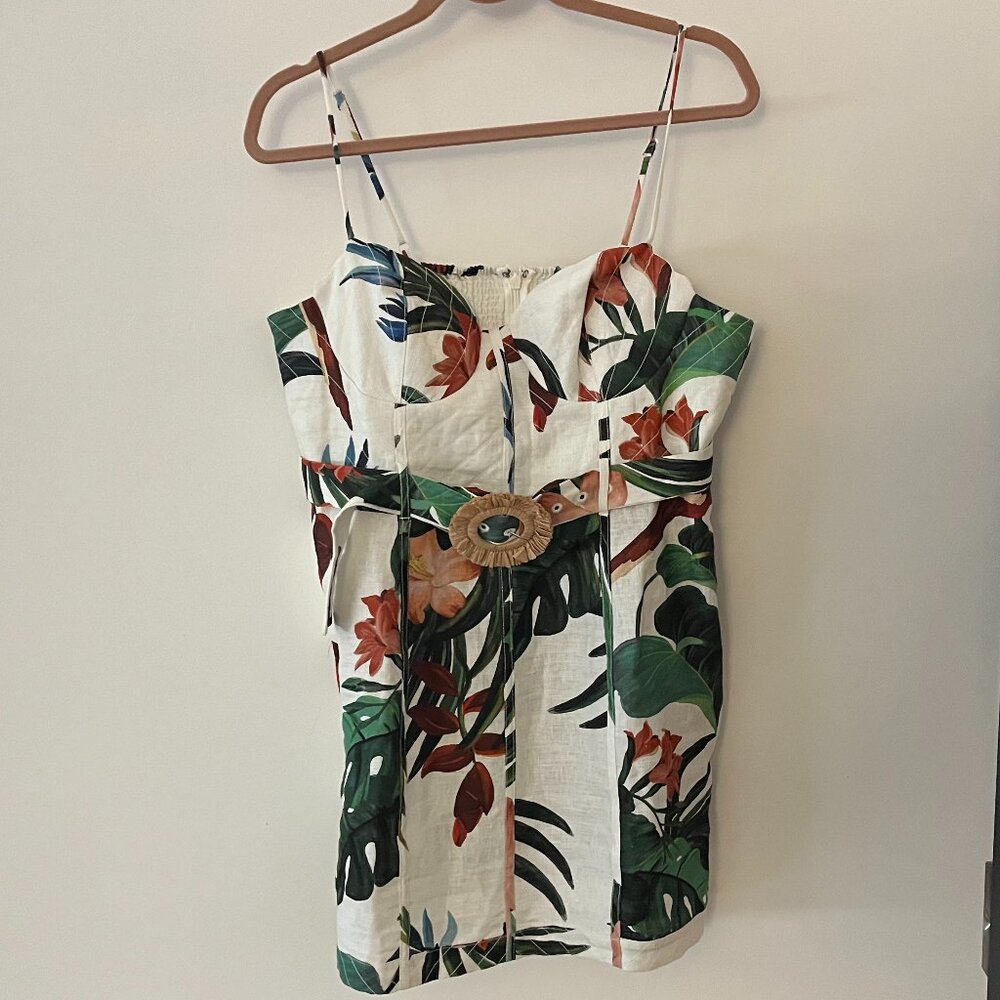 NWT Farm Rio Linen Blend Mini Dress Sz XL - Picture 4 of 9